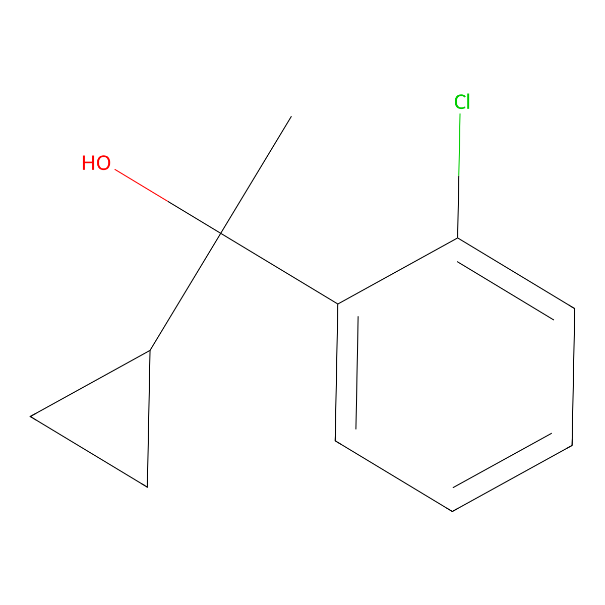 2-Chloro-alpha-cyclopropyl-alpha-methylbenZenemethanol molecular structure, CAS 1179785-91-1