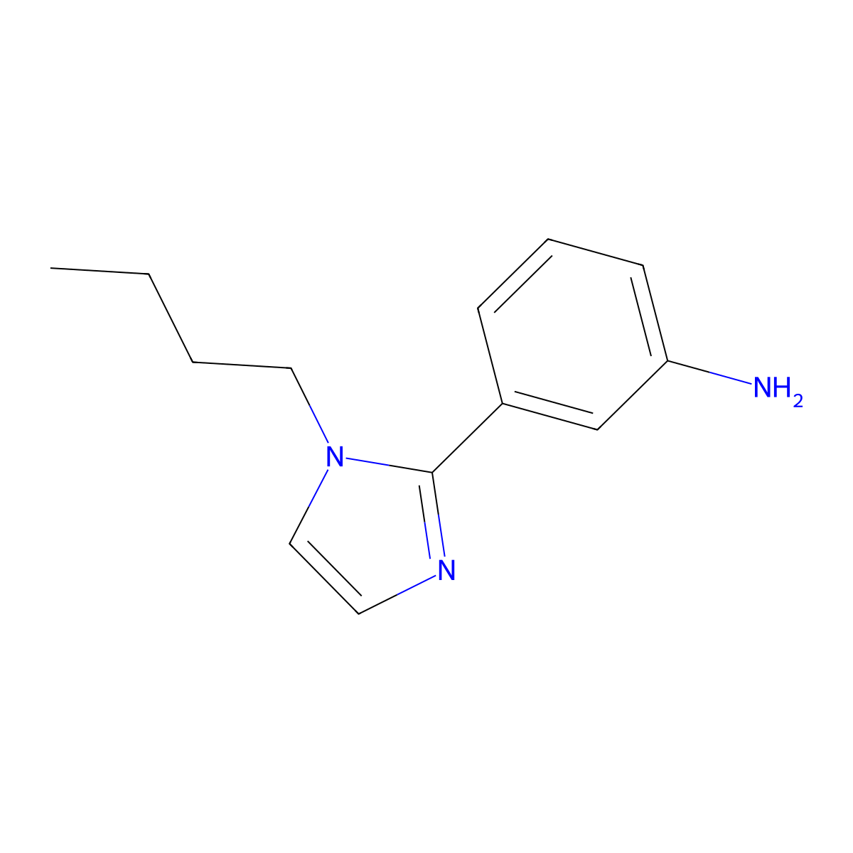 3-(1-butyl-1H-imidazol-2-yl)aniline molecular structure, CAS 1179785-95-5