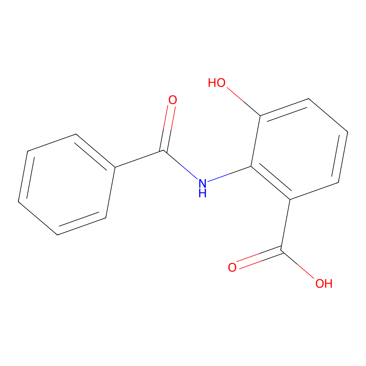 2-Benzamido-3-hydroxybenzoic acid molecular structure, CAS 117979-53-0