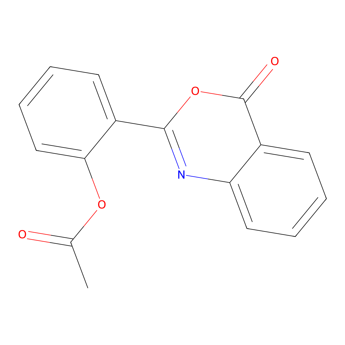 2-(4-oxo-4H-3,1-benzoxazin-2-yl)phenyl acetate molecular structure, CAS 117979-60-9
