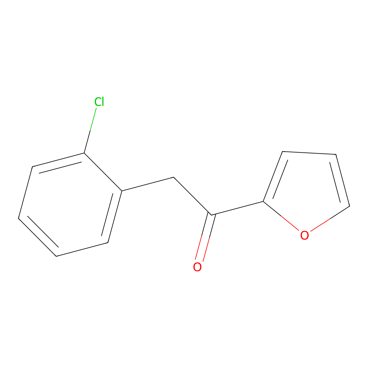 2-(2-Chlorophenyl)-1-(furan-2-yl)ethan-1-one molecular structure, CAS 1179791-53-7