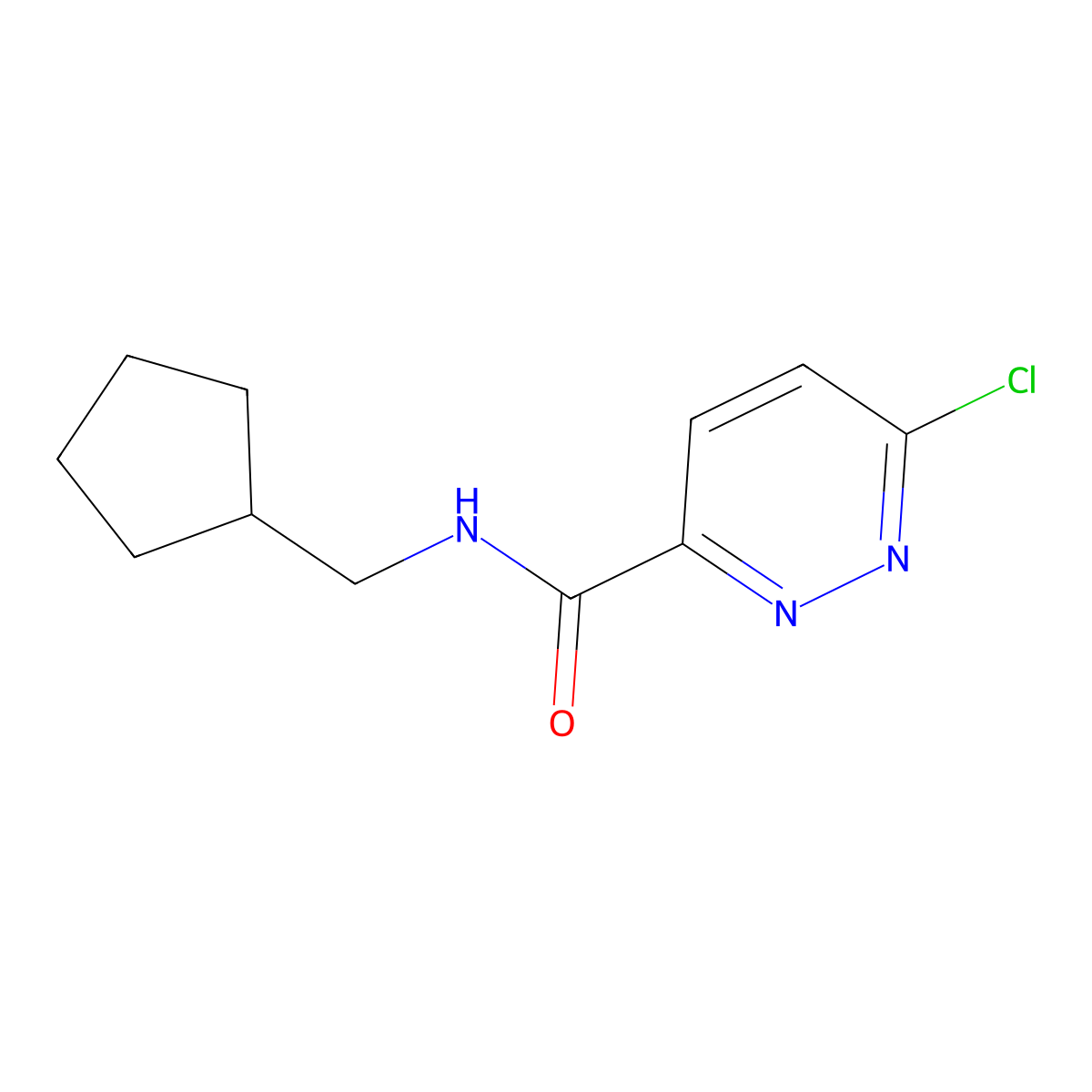 6-chloro-N-(cyclopentylmethyl)pyridazine-3-carboxamide molecular structure, CAS 1179792-14-3