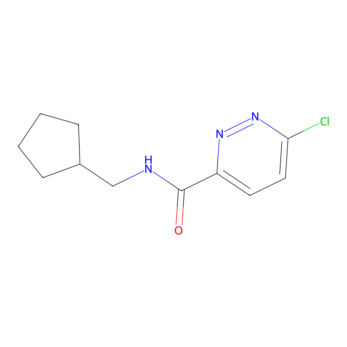 6-chloro-N-(cyclopentylmethyl)pyridazine-3-carboxamide molecular structure, CAS 1179792-14-3