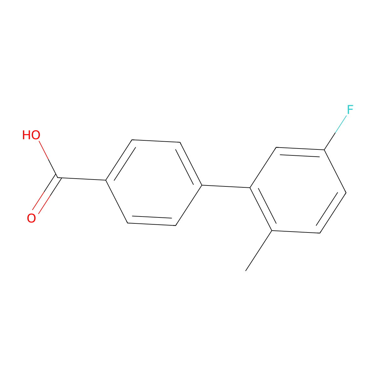 4-(5-Fluoro-2-methylphenyl)benzoic acid molecular structure, CAS 1179797-95-5