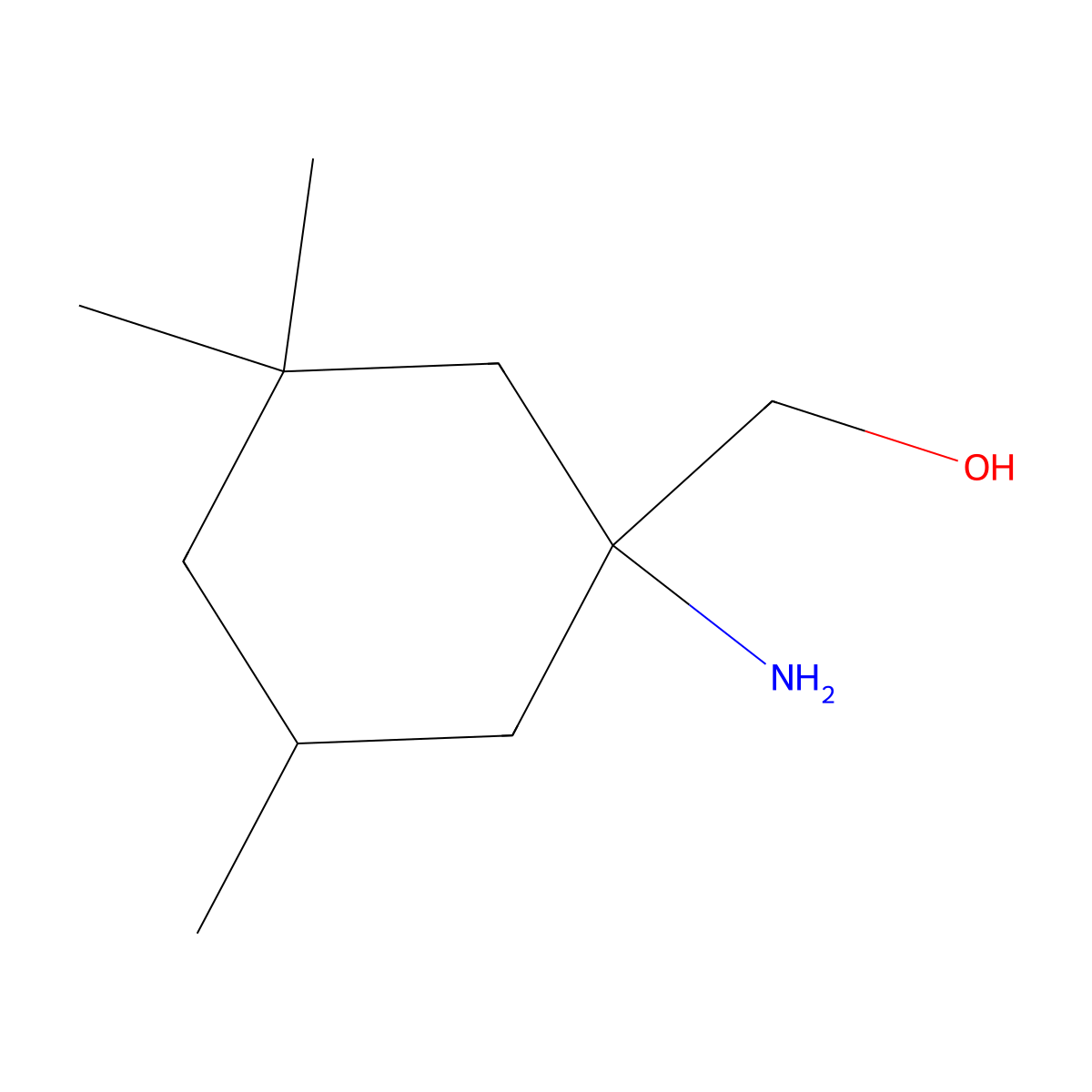 (1-Amino-3,3,5-trimethylcyclohexyl)methanol molecular structure, CAS 1179825-40-1