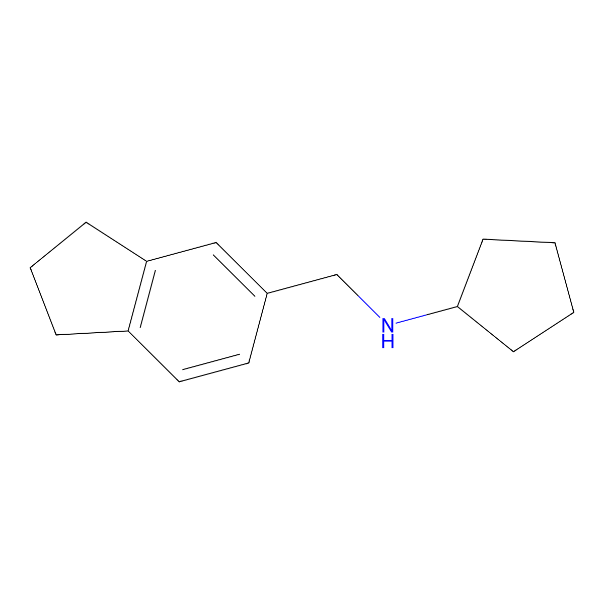 N-(indan-5-ylmethyl)cyclopentanamine molecular structure, CAS 1179827-93-0
