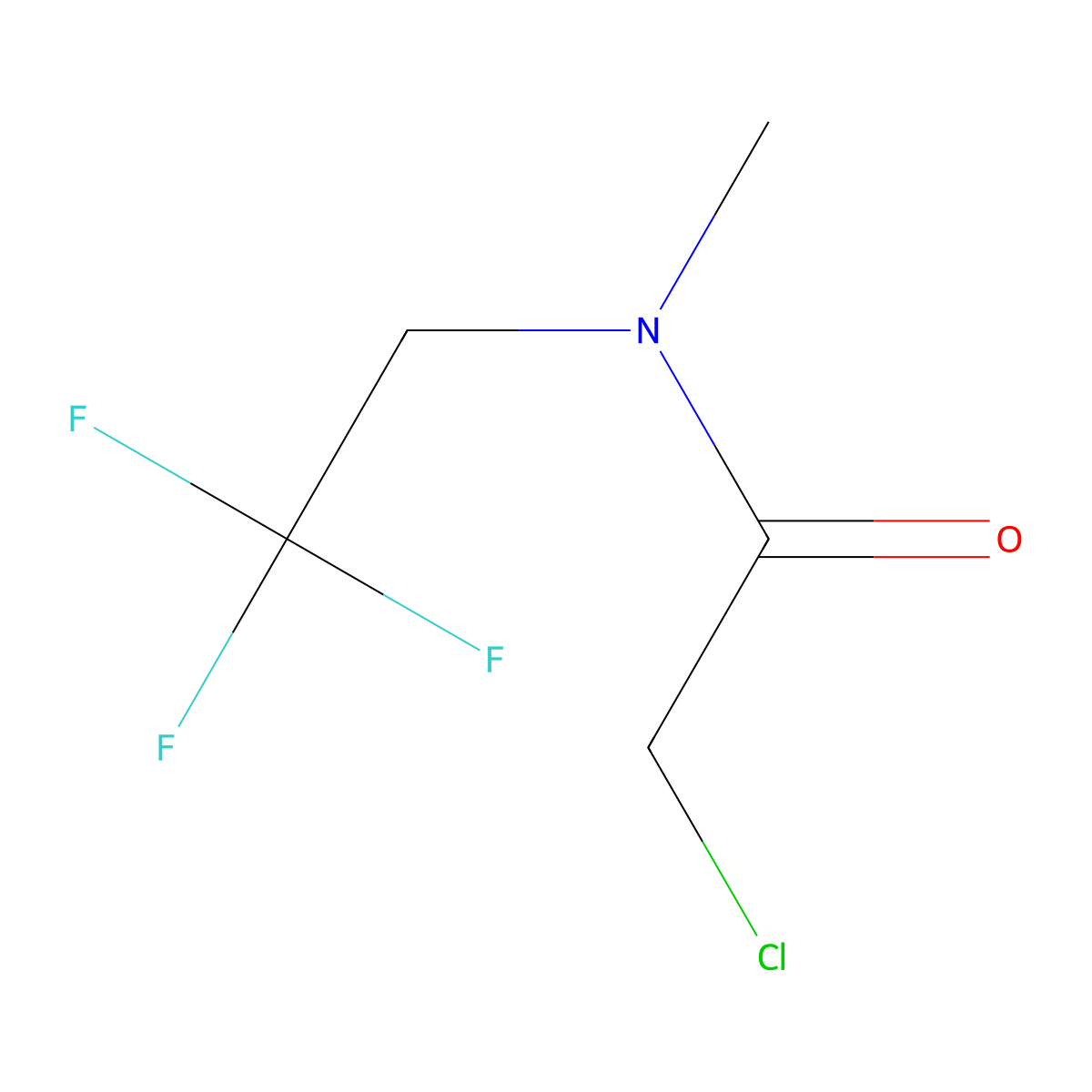 2-chloro-N-methyl-N-(2,2,2-trifluoroethyl)acetamide molecular structure, CAS 1179829-40-3