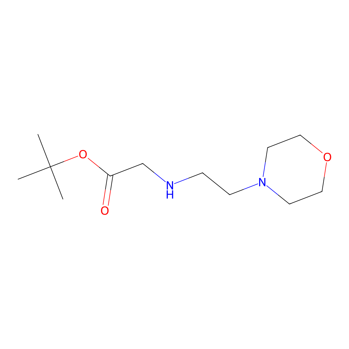 Tert-butyl 2-{[2-(morpholin-4-yl)ethyl]amino}acetate molecular structure, CAS 1179831-49-2