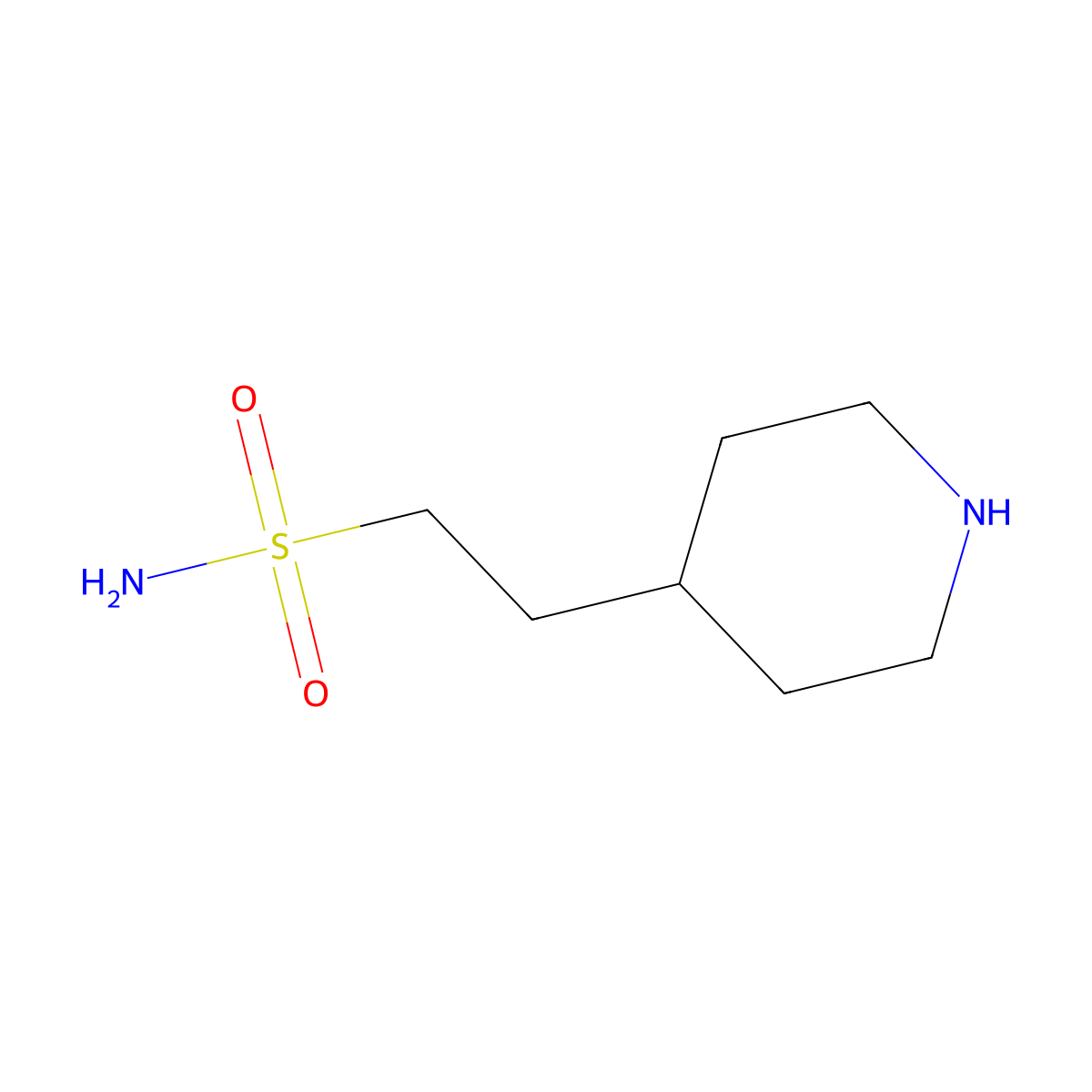 2-(Piperidin-4-yl)ethanesulfonamide molecular structure, CAS 1179833-77-2
