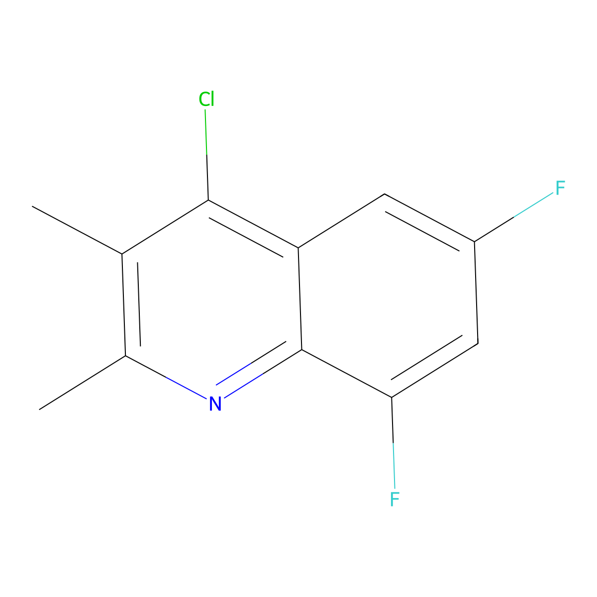 4-Chloro-6,8-difluoro-2,3-dimethylquinoline molecular structure, CAS 1179834-66-2