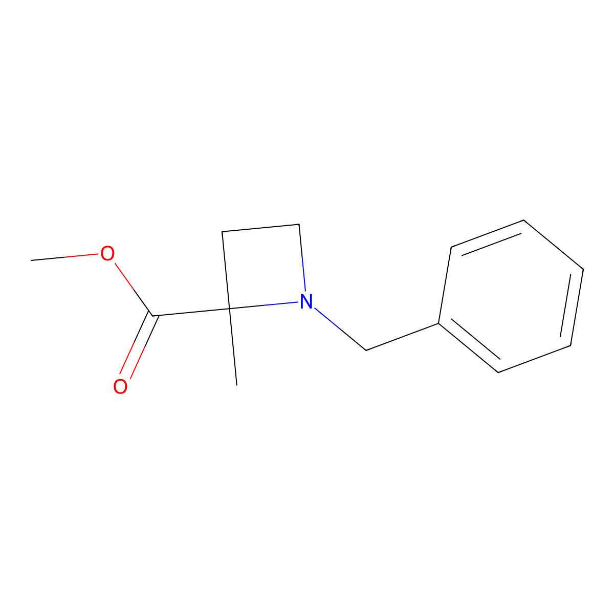methyl (2R)-1-benzyl-2-methylazetidine-2-carboxylate molecular structure, CAS 1179839-12-3