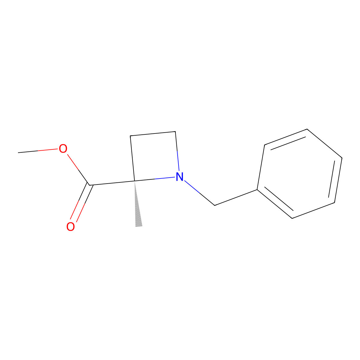 methyl (2R)-1-benzyl-2-methylazetidine-2-carboxylate molecular structure, CAS 1179839-12-3