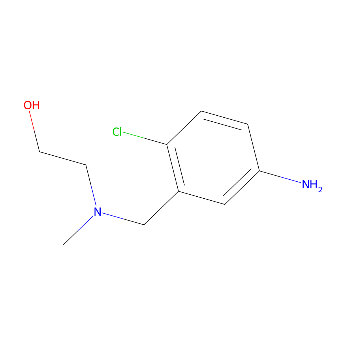 2-{[(5-Amino-2-chlorophenyl)methyl](methyl)amino}ethan-1-ol molecular structure, CAS 1179853-30-5