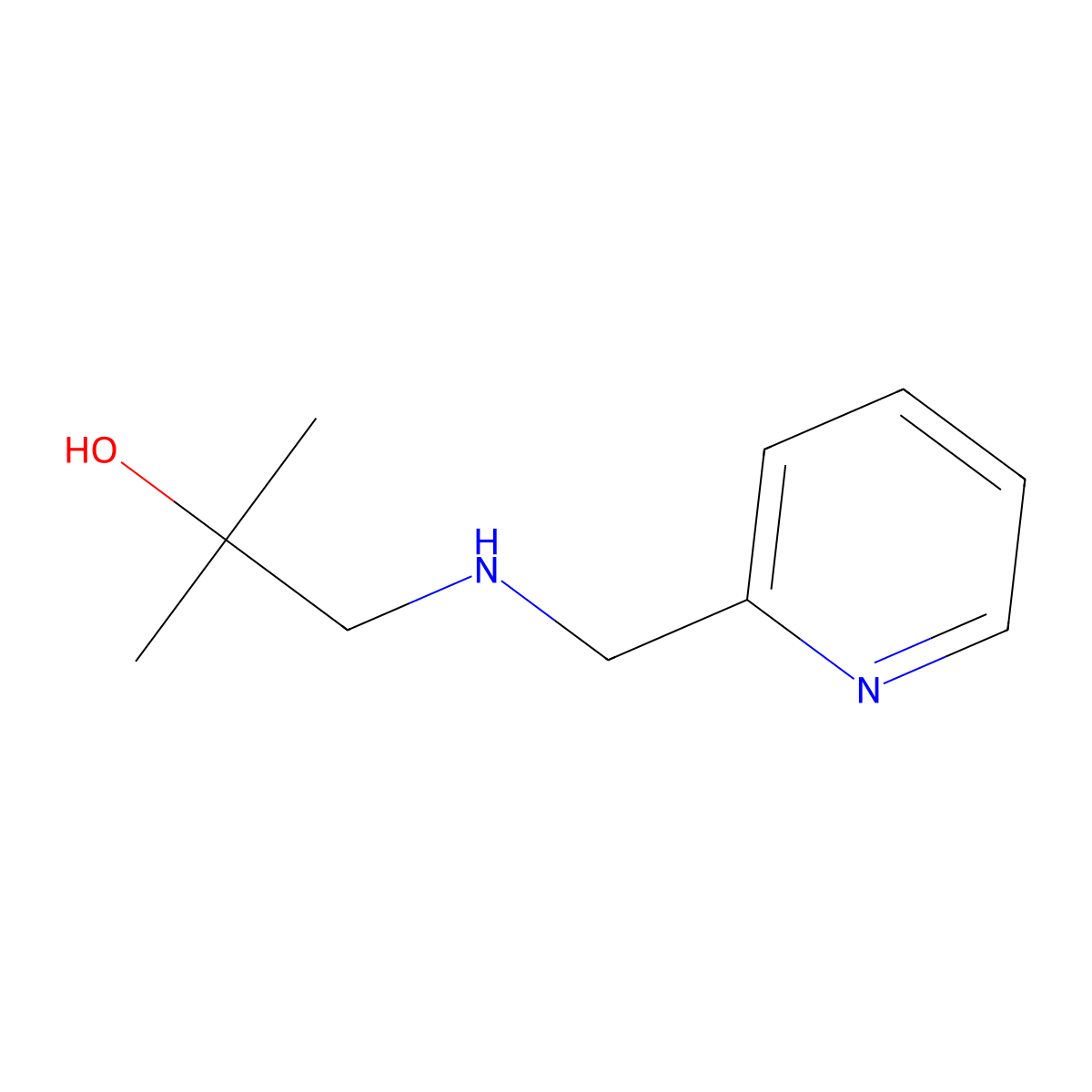 2-Methyl-1-{[(pyridin-2-yl)methyl]amino}propan-2-ol molecular structure, CAS 1179859-40-5