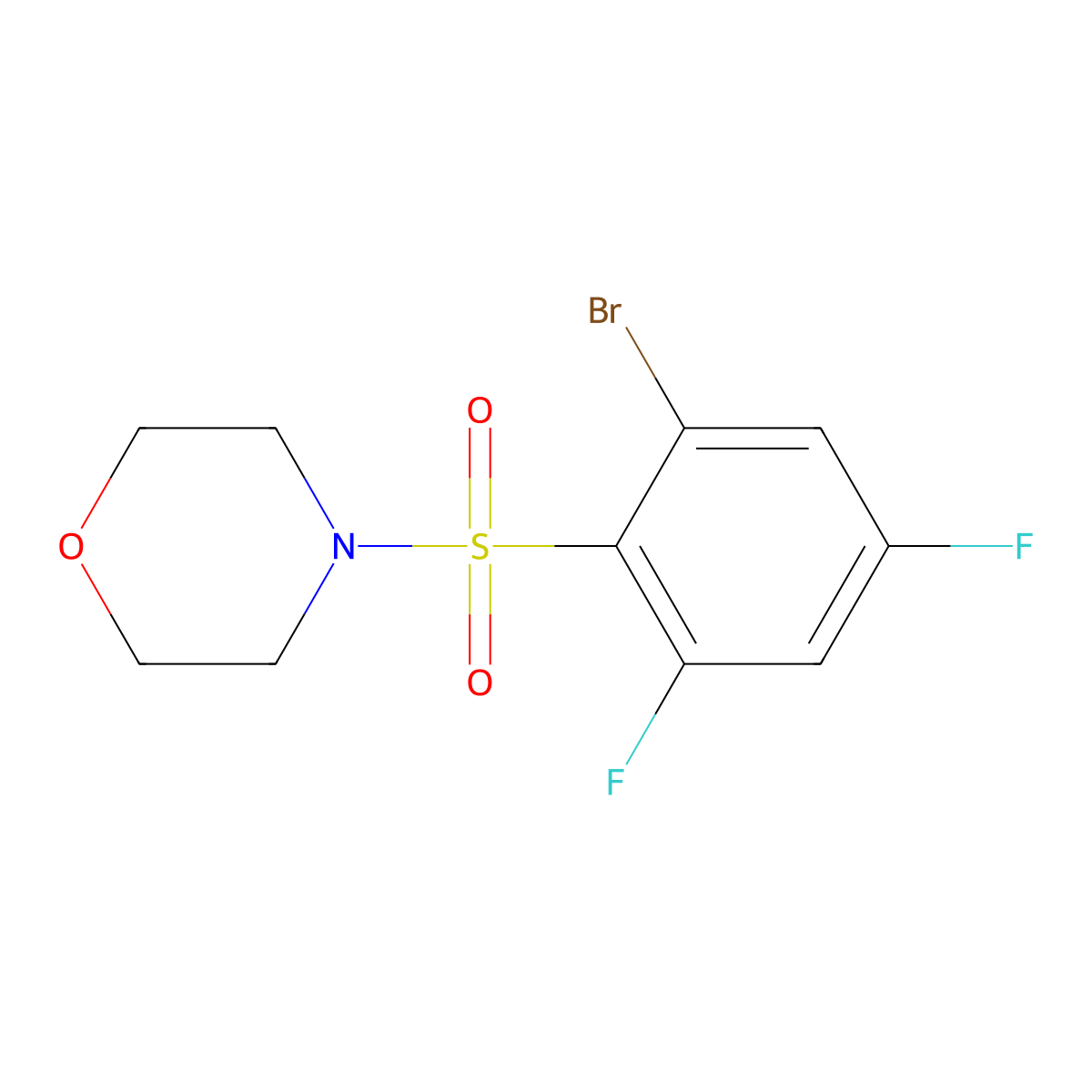 4-(2-Bromo-4,6-difluorophenylsulfonyl)morpholine molecular structure, CAS 1179860-20-8
