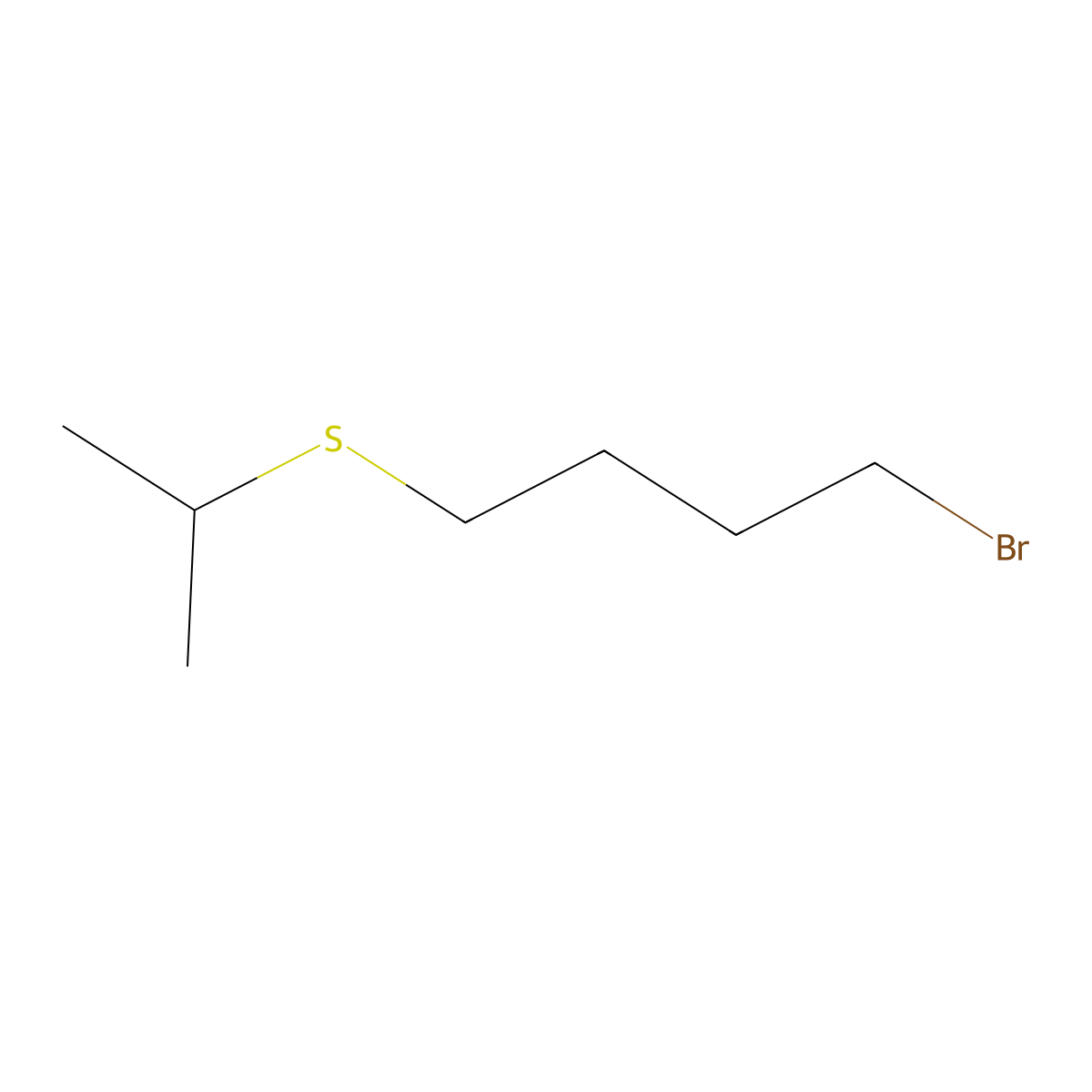 1-Bromo-4-(propan-2-ylsulfanyl)butane molecular structure, CAS 1179869-75-0