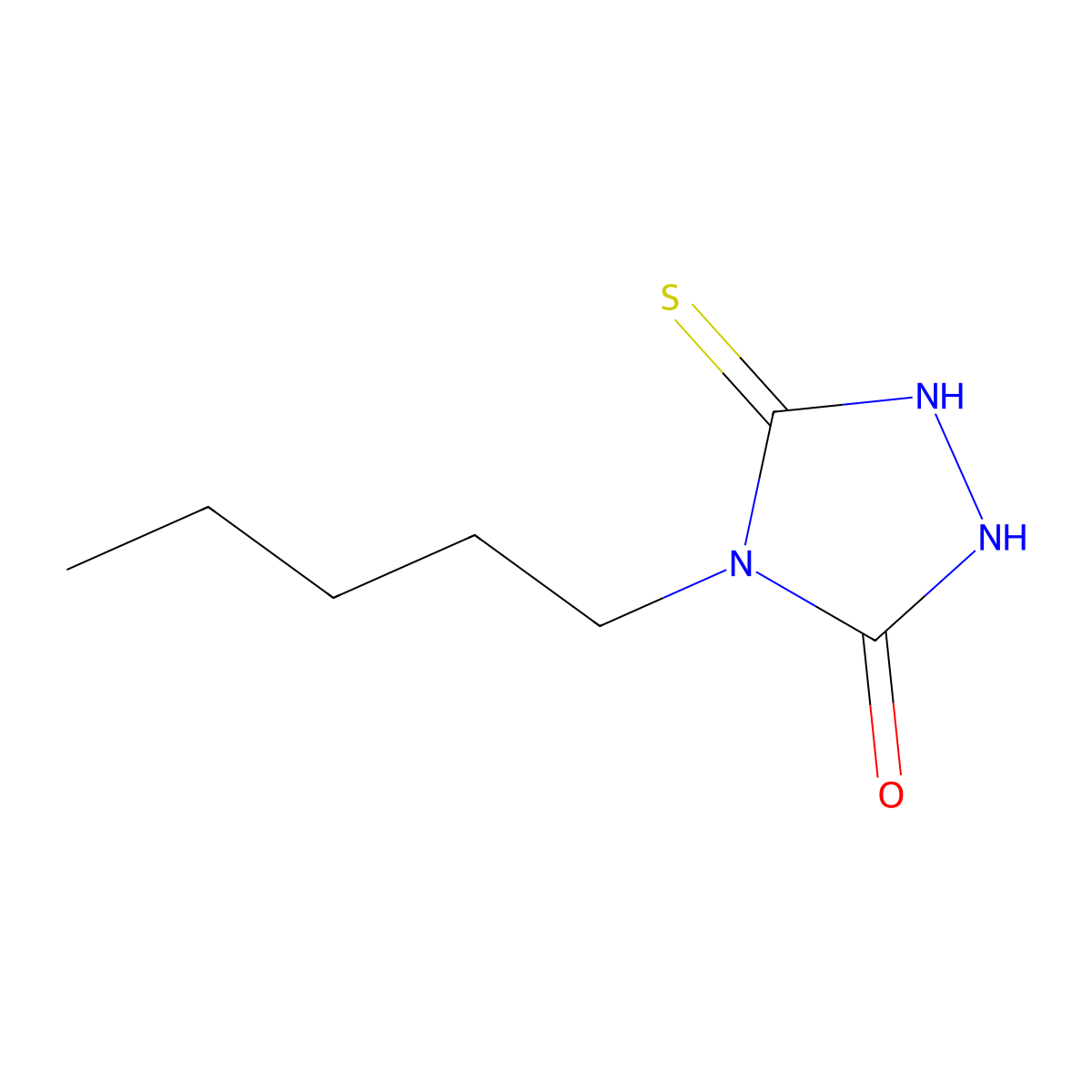 5-Mercapto-4-pentyl-4h-1,2,4-triazol-3-ol molecular structure, CAS 117987-05-0