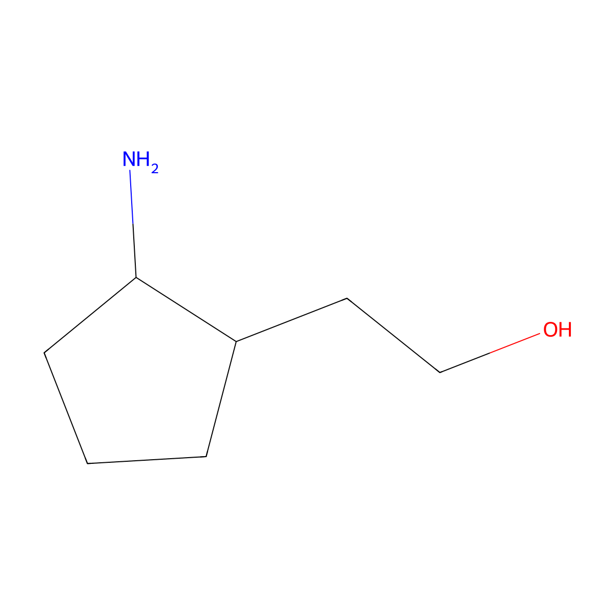 rac-2-[(1R,2S)-2-aminocyclopentyl]ethan-1-ol molecular structure, CAS 117987-10-7