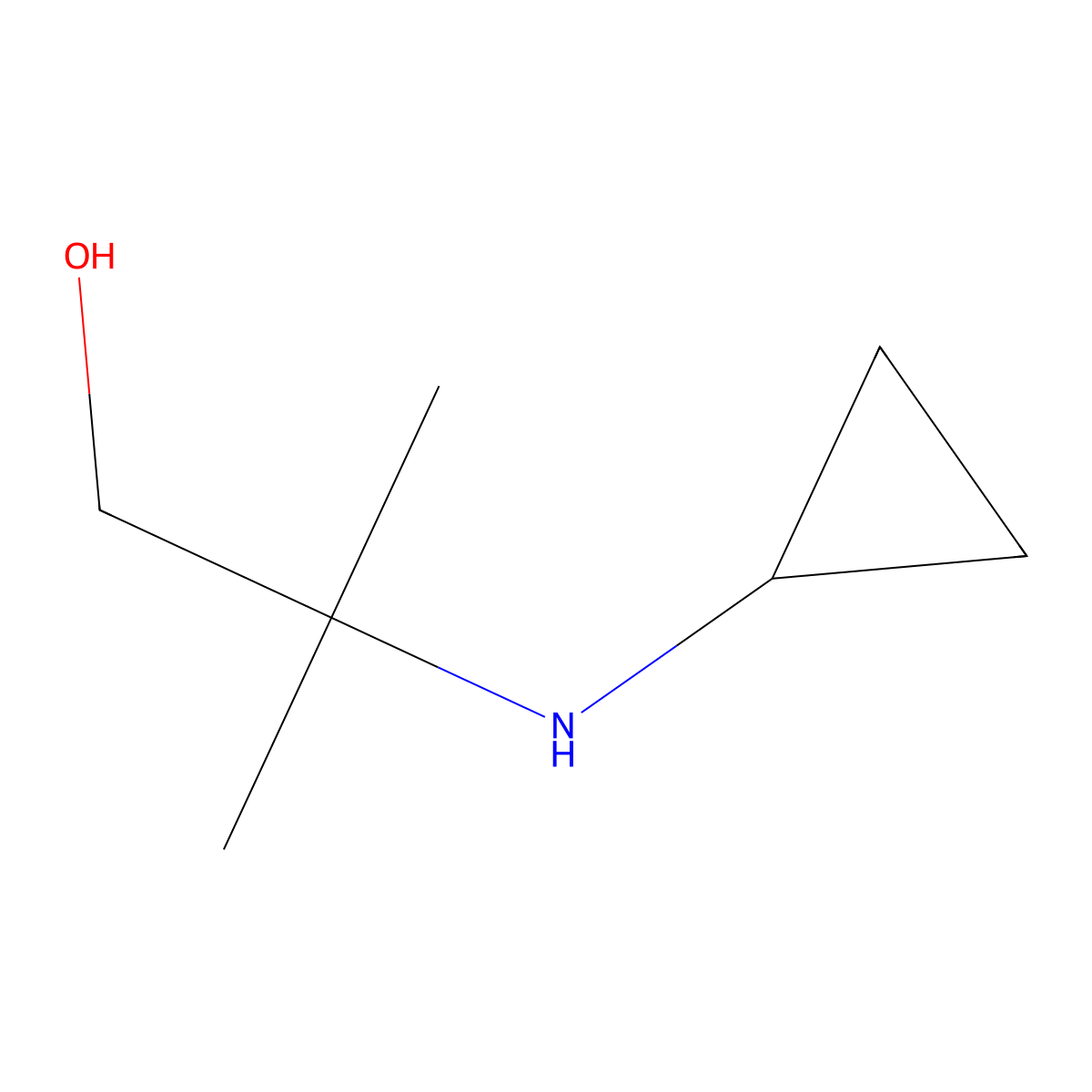 2-(Cyclopropylamino)-2-methylpropan-1-ol molecular structure, CAS 1179876-14-2