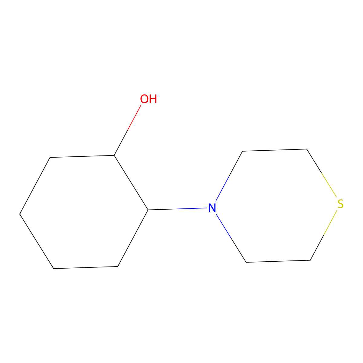 2-(Thiomorpholin-4-yl)cyclohexan-1-ol molecular structure, CAS 1179877-00-9