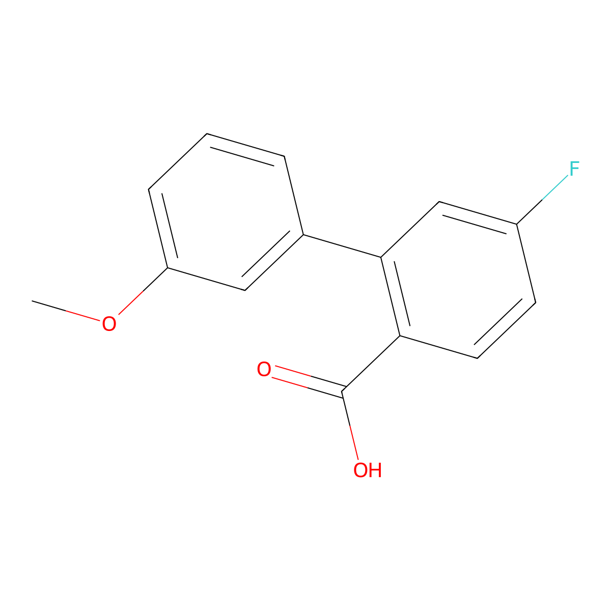 4-Fluoro-2-(3-methoxyphenyl)benzoic acid molecular structure, CAS 1179885-80-3