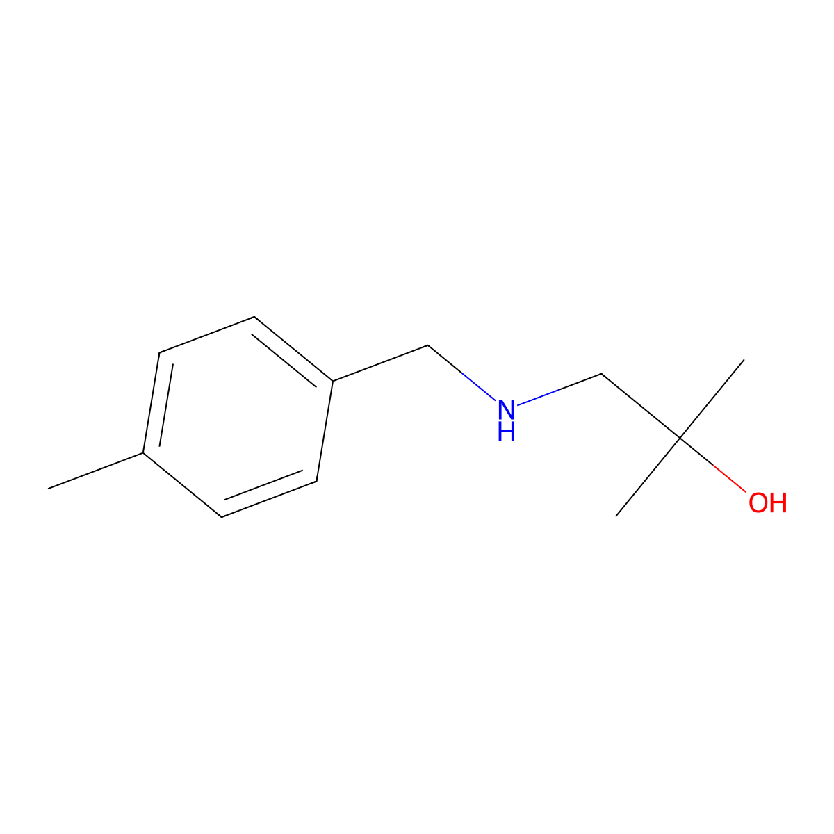 2-Methyl-1-{[(4-methylphenyl)methyl]amino}propan-2-ol molecular structure, CAS 1179890-77-7