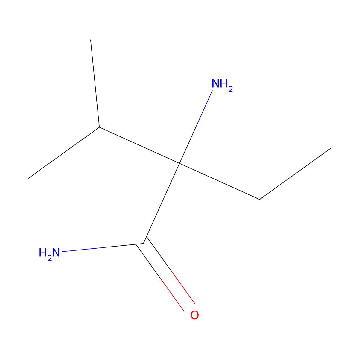 2-Amino-2-ethyl-3-methylbutanamide molecular structure, CAS 1179897-71-2