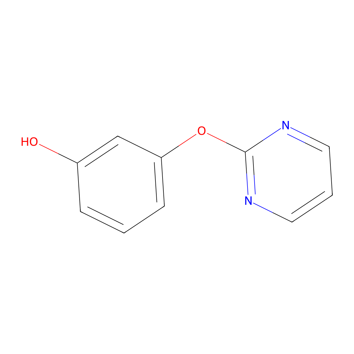 3-(Pyrimidin-2-yloxy)phenol molecular structure, CAS 1179897-82-5