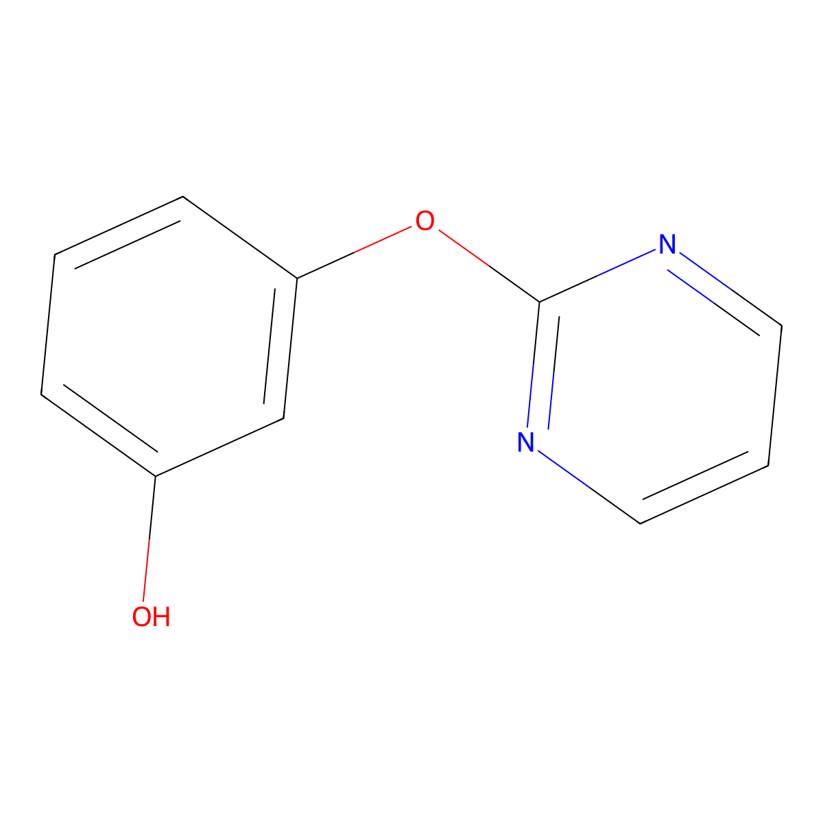 3-(Pyrimidin-2-yloxy)phenol molecular structure, CAS 1179897-82-5