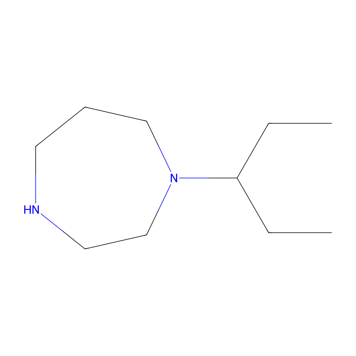 1-(Pentan-3-yl)-1,4-diazepane molecular structure, CAS 1179898-40-8