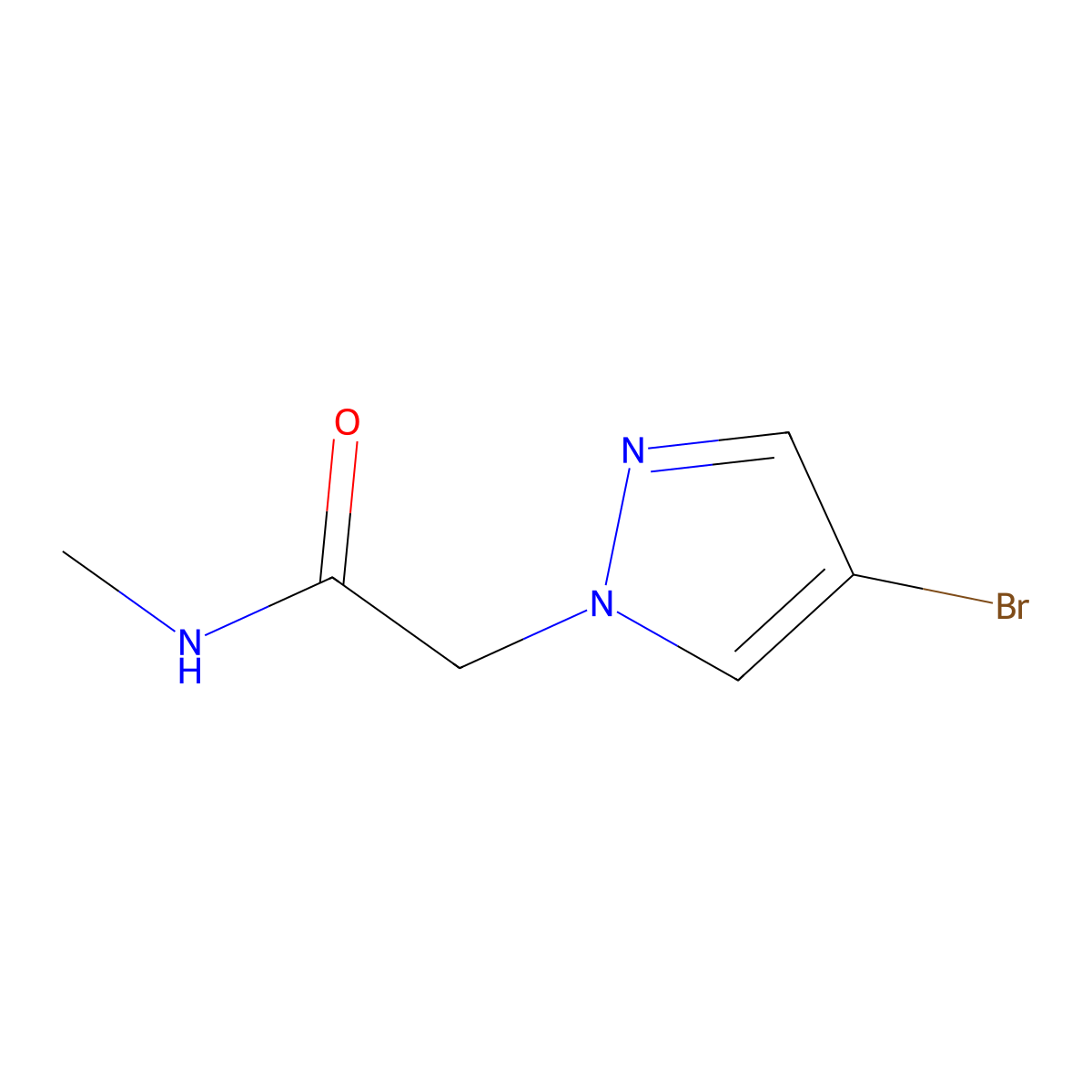 2-(4-Bromo-1H-pyrazol-1-YL)-N-methylacetamide molecular structure, CAS 1179904-89-2