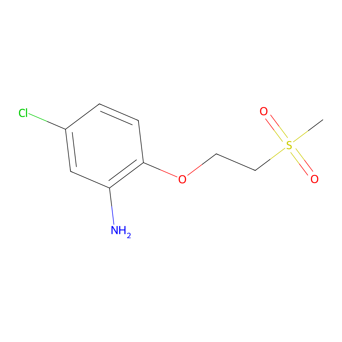 5-Chloro-2-(2-methanesulfonylethoxy)aniline molecular structure, CAS 1179912-90-3