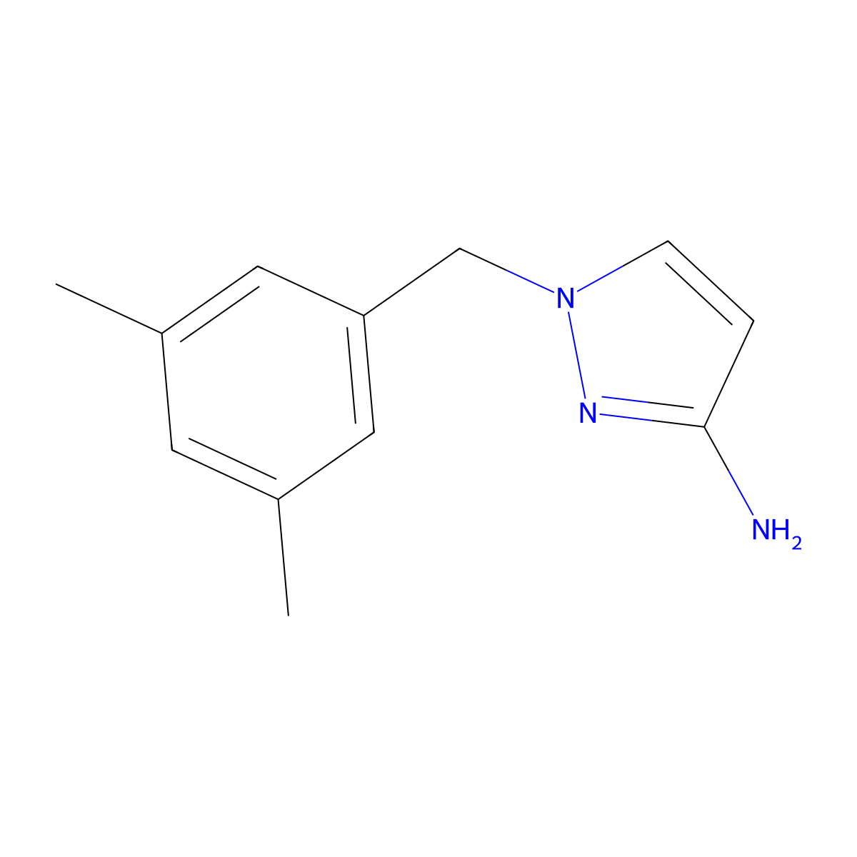 1-(3,5-Dimethylbenzyl)-1h-pyrazol-3-amine molecular structure, CAS 1179914-20-5