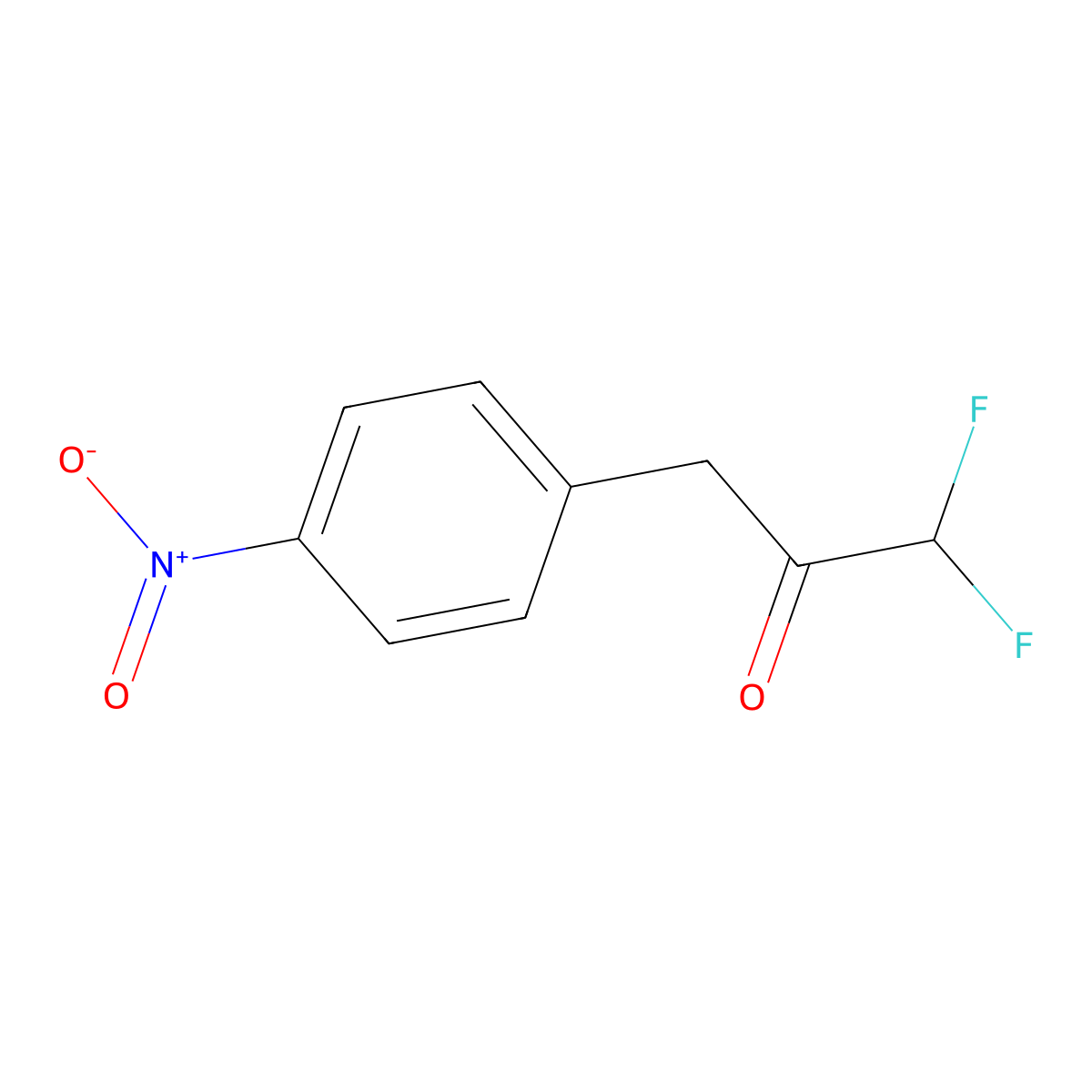 1,1-Difluoro-3-(4-nitrophenyl)propan-2-one molecular structure, CAS 1179915-44-6