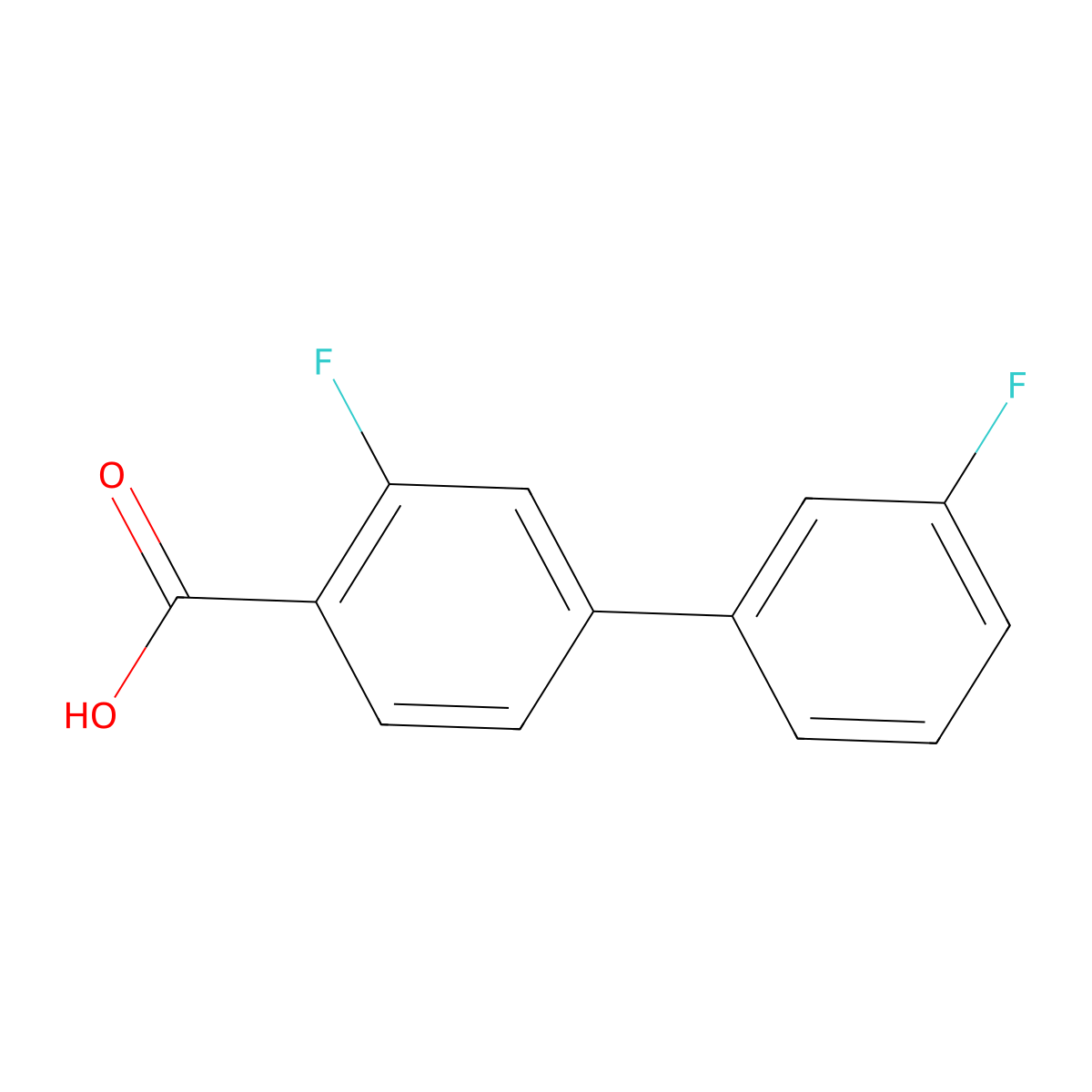 4-(3-Fluorophenyl)-2-fluorobenzoic acid molecular structure, CAS 1179915-95-7