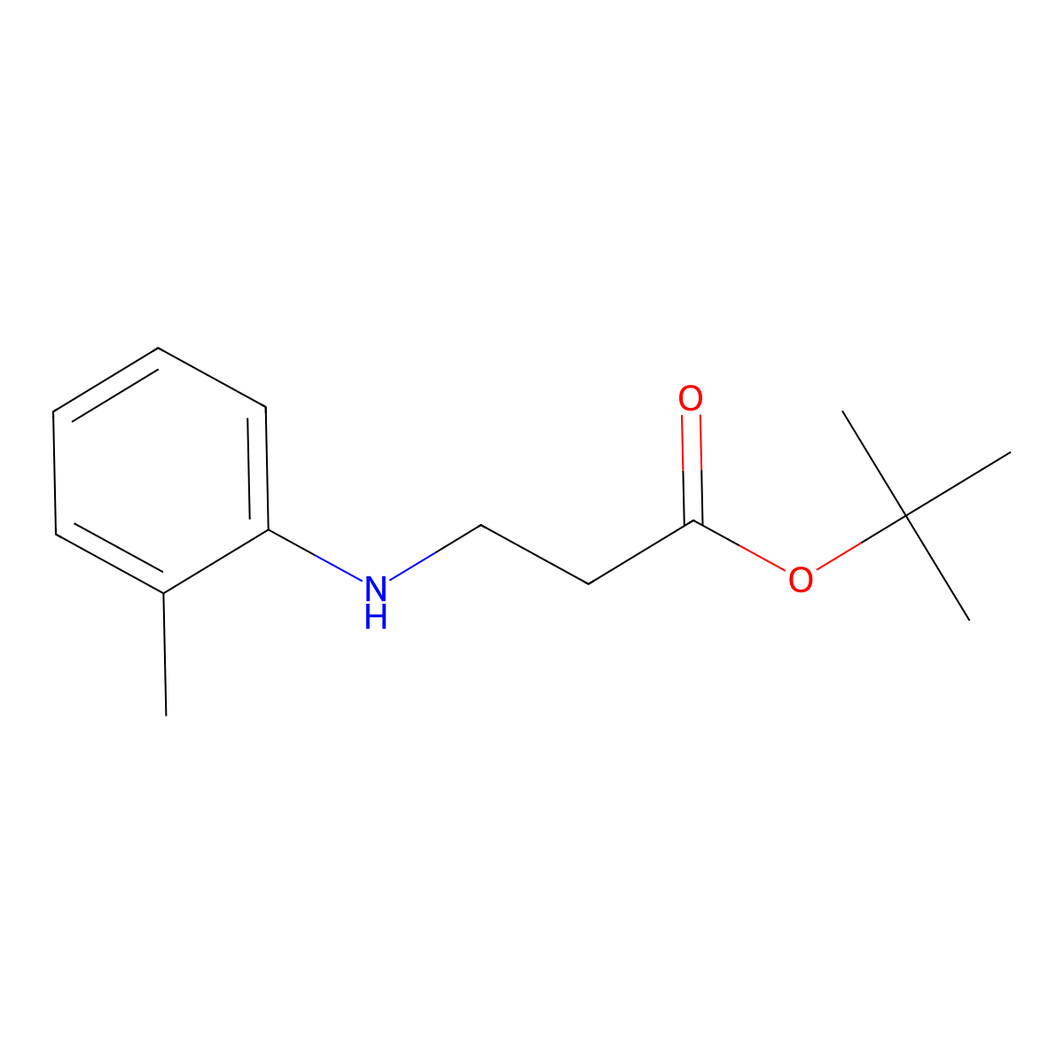 Tert-butyl 3-[(2-methylphenyl)amino]propanoate molecular structure, CAS 1179919-20-0