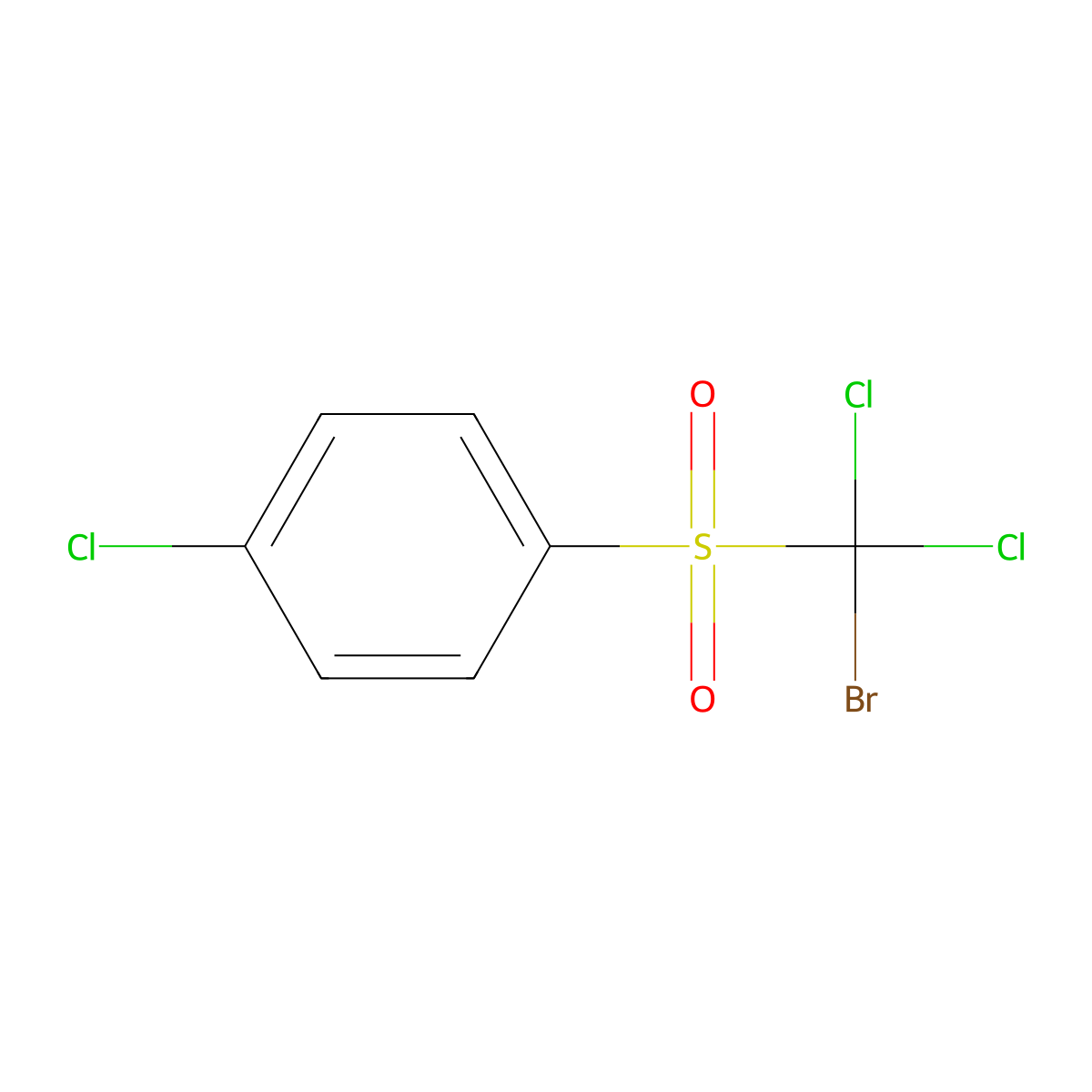 1-[(Bromodichloromethyl)sulfonyl]-4-chlorobenzene molecular structure, CAS 117992-54-8