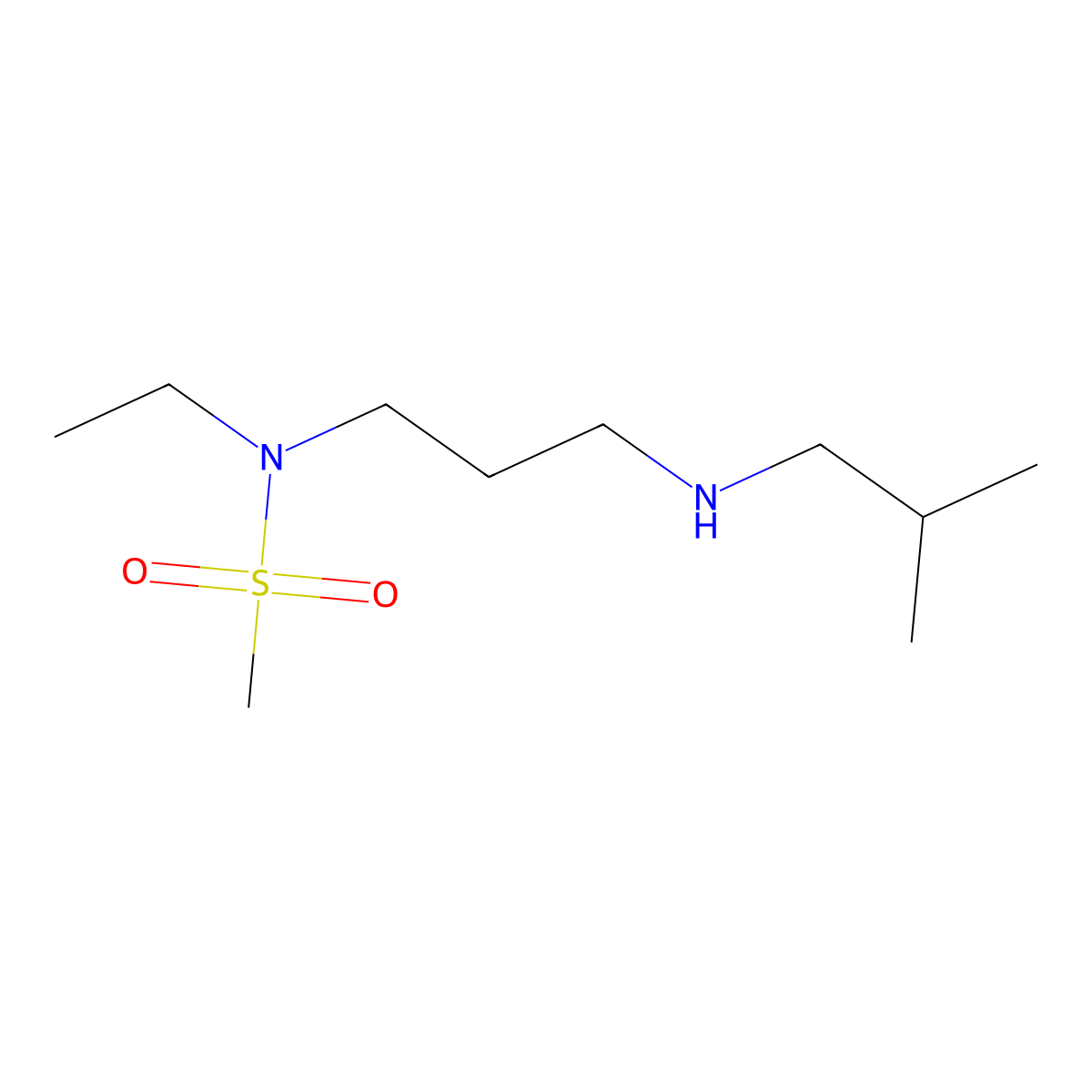 N-Ethyl-N-{3-[(2-methylpropyl)amino]propyl}methanesulfonamide molecular structure, CAS 1179927-51-5
