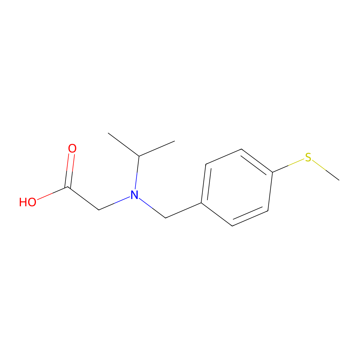[Isopropyl-(4-methylsulfanyl-benzyl)-amino]-acetic acid molecular structure, CAS 1179930-66-5