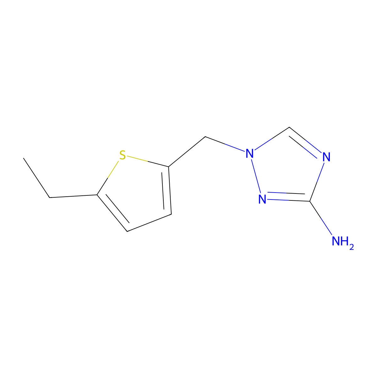1-[(5-Ethylthiophen-2-YL)methyl]-1H-1,2,4-triazol-3-amine molecular structure, CAS 1179935-20-6