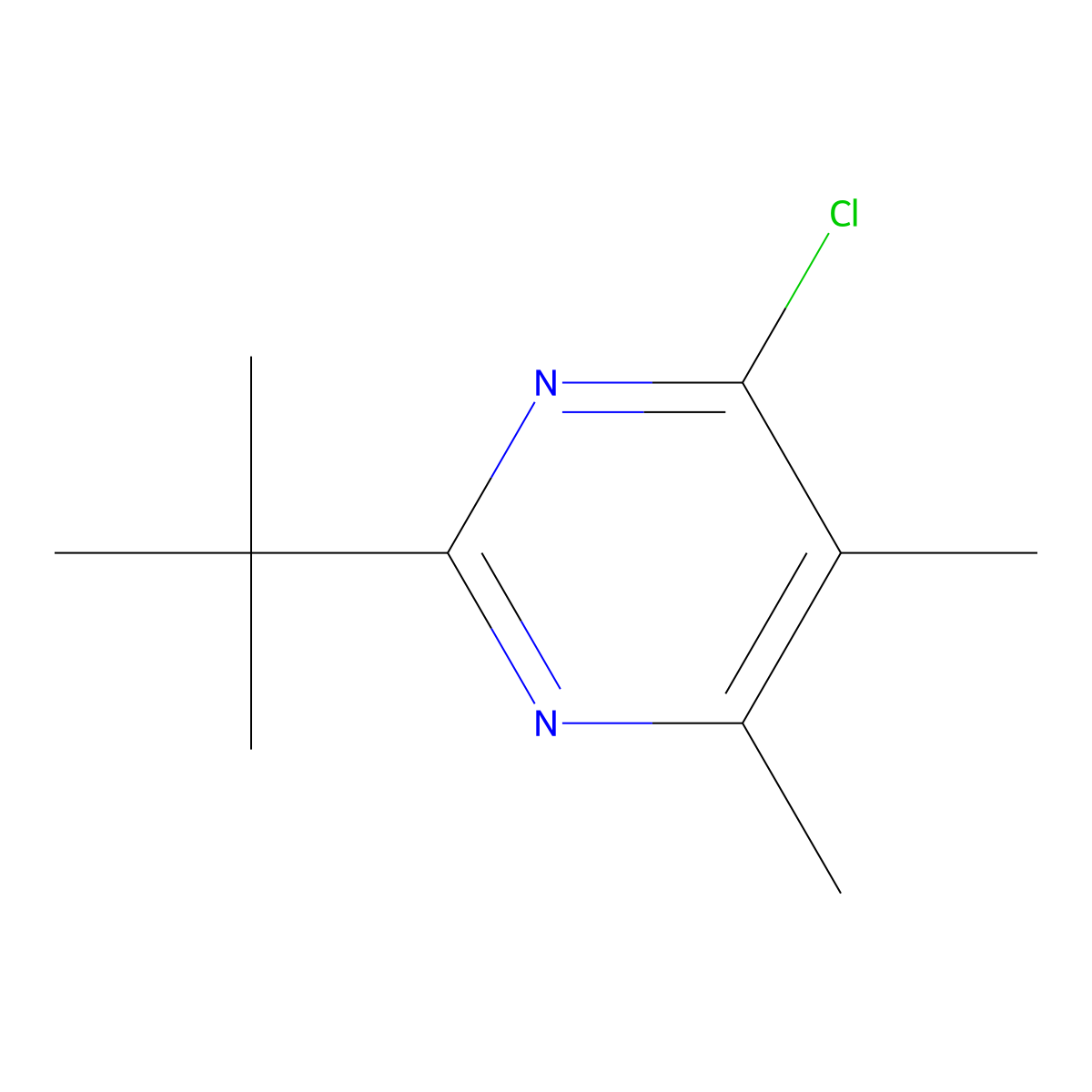 2-Tert-butyl-4-chloro-5,6-dimethylpyrimidine molecular structure, CAS 1179938-30-7