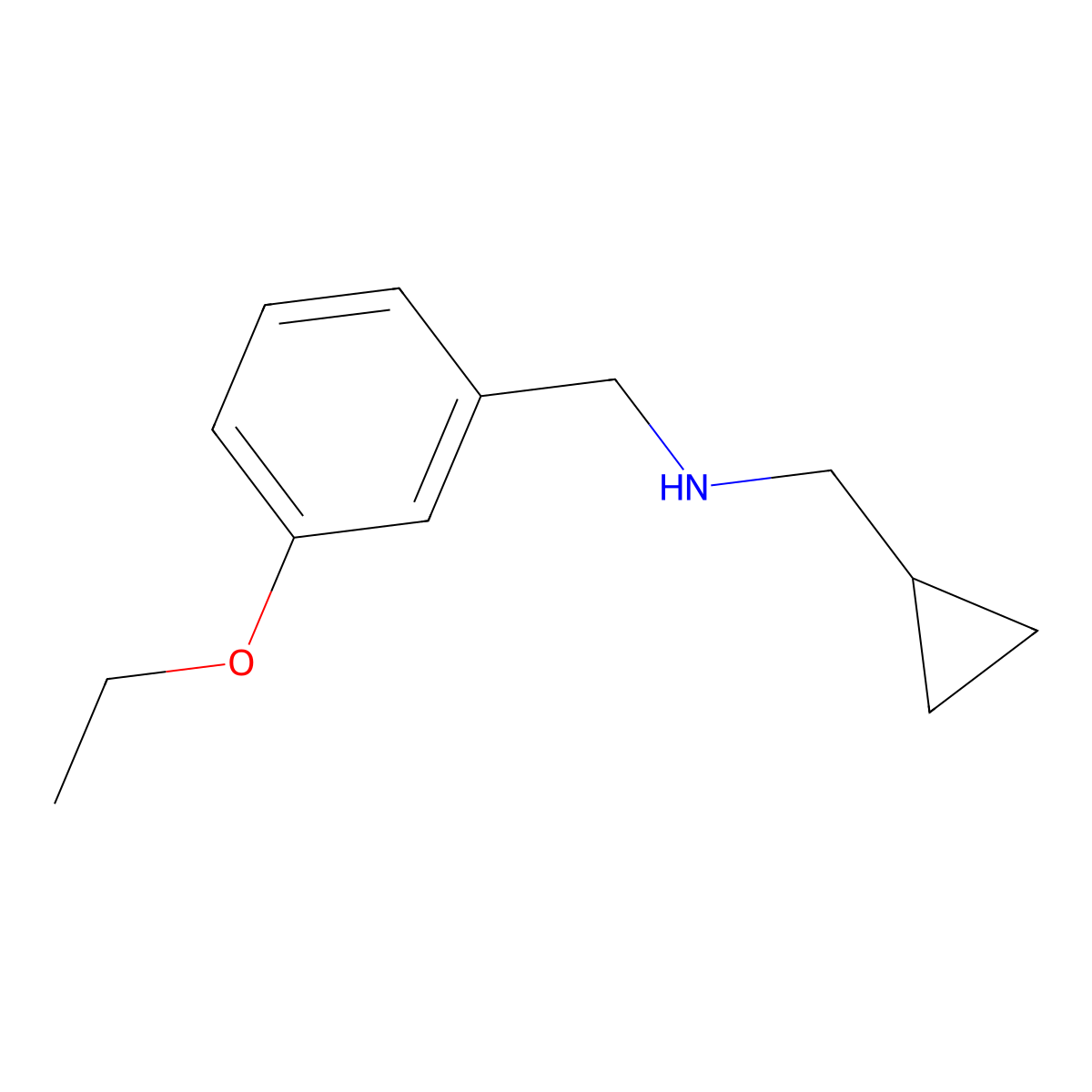 (Cyclopropylmethyl)(3-ethoxybenzyl)amine molecular structure, CAS 1179944-39-8