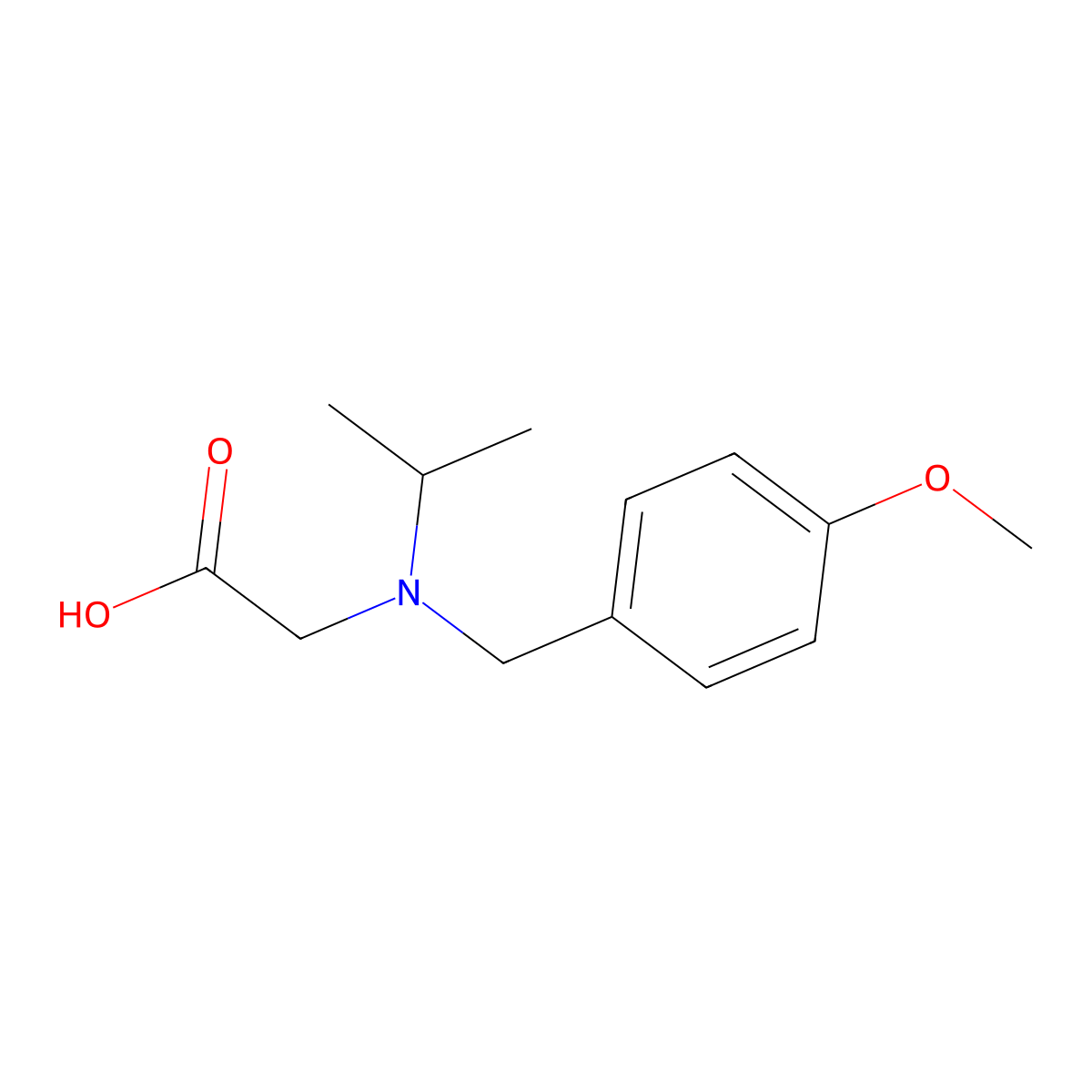 [Isopropyl-(4-methoxy-benzyl)-amino]-acetic acid molecular structure, CAS 1179945-25-5