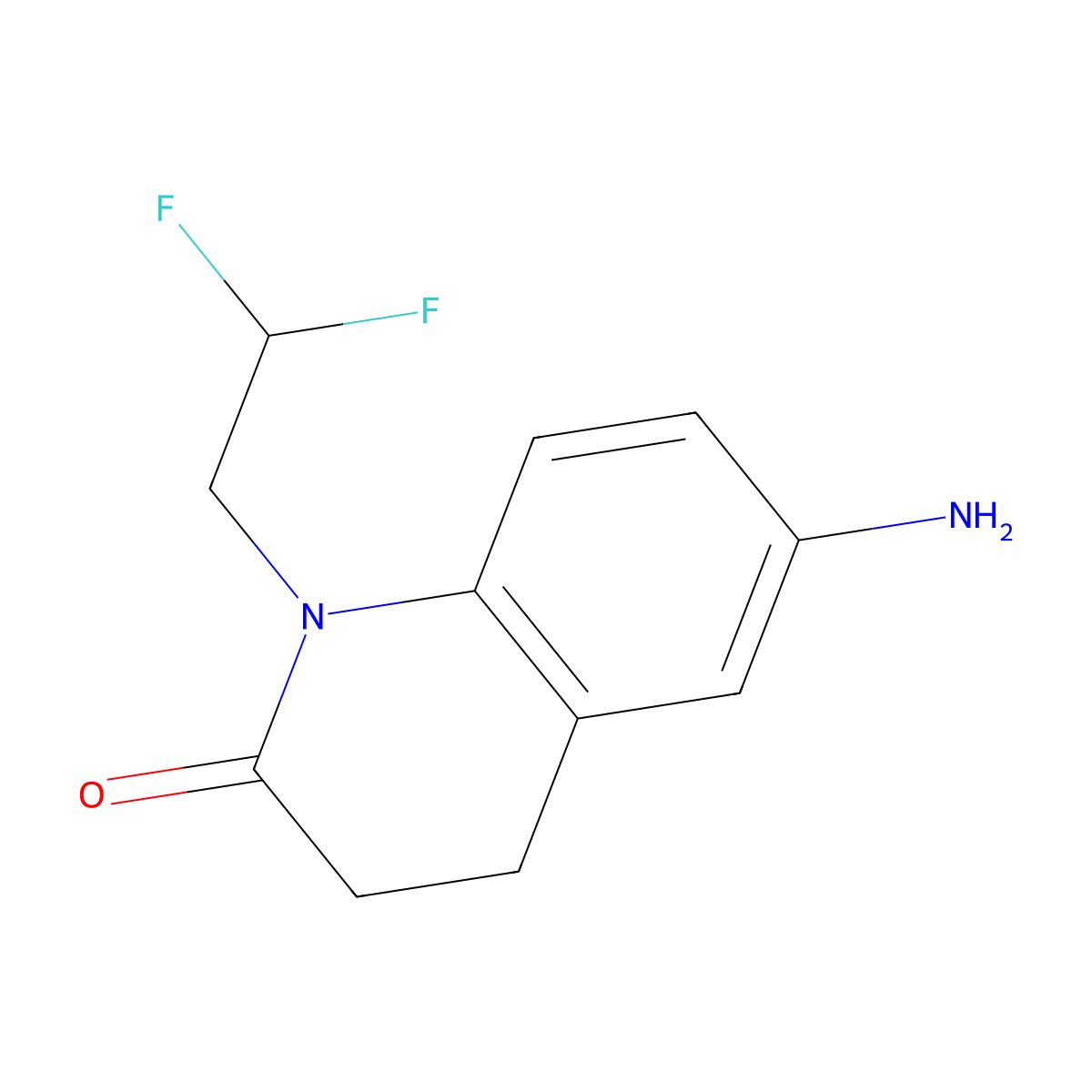 6-Amino-1-(2,2-difluoroethyl)-1,2,3,4-tetrahydroquinolin-2-one molecular structure, CAS 1179946-02-1