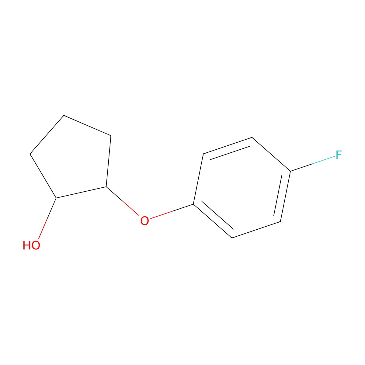 2-(4-Fluorophenoxy)cyclopentan-1-ol molecular structure, CAS 1179950-09-4