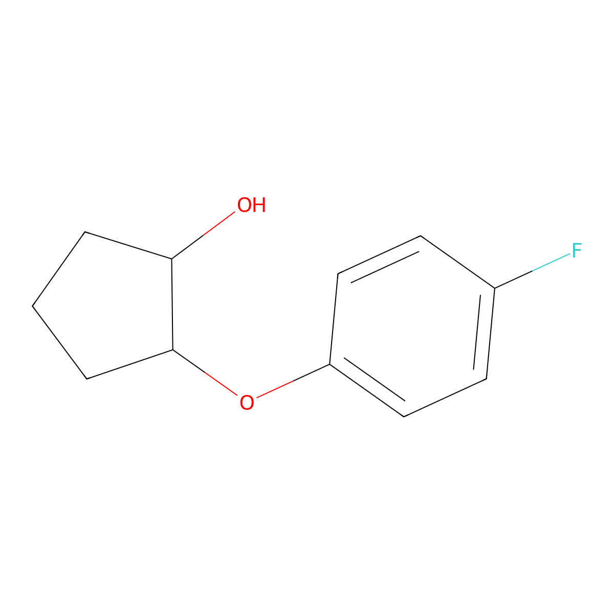 2-(4-Fluorophenoxy)cyclopentan-1-ol molecular structure, CAS 1179950-09-4