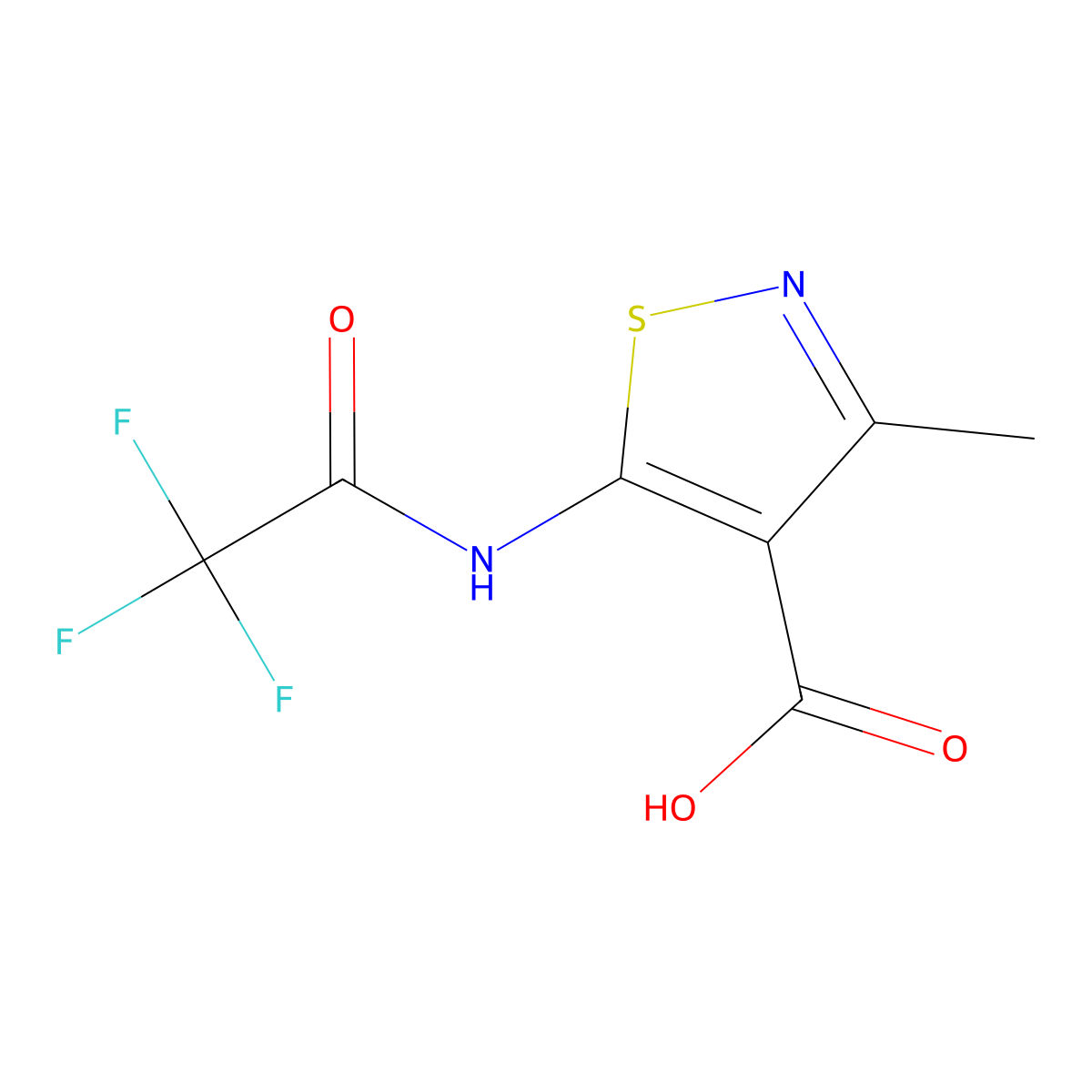 3-Methyl-5-(2,2,2-trifluoroacetamido)isothiazole-4-carboxylic acid molecular structure, CAS 1179953-18-4