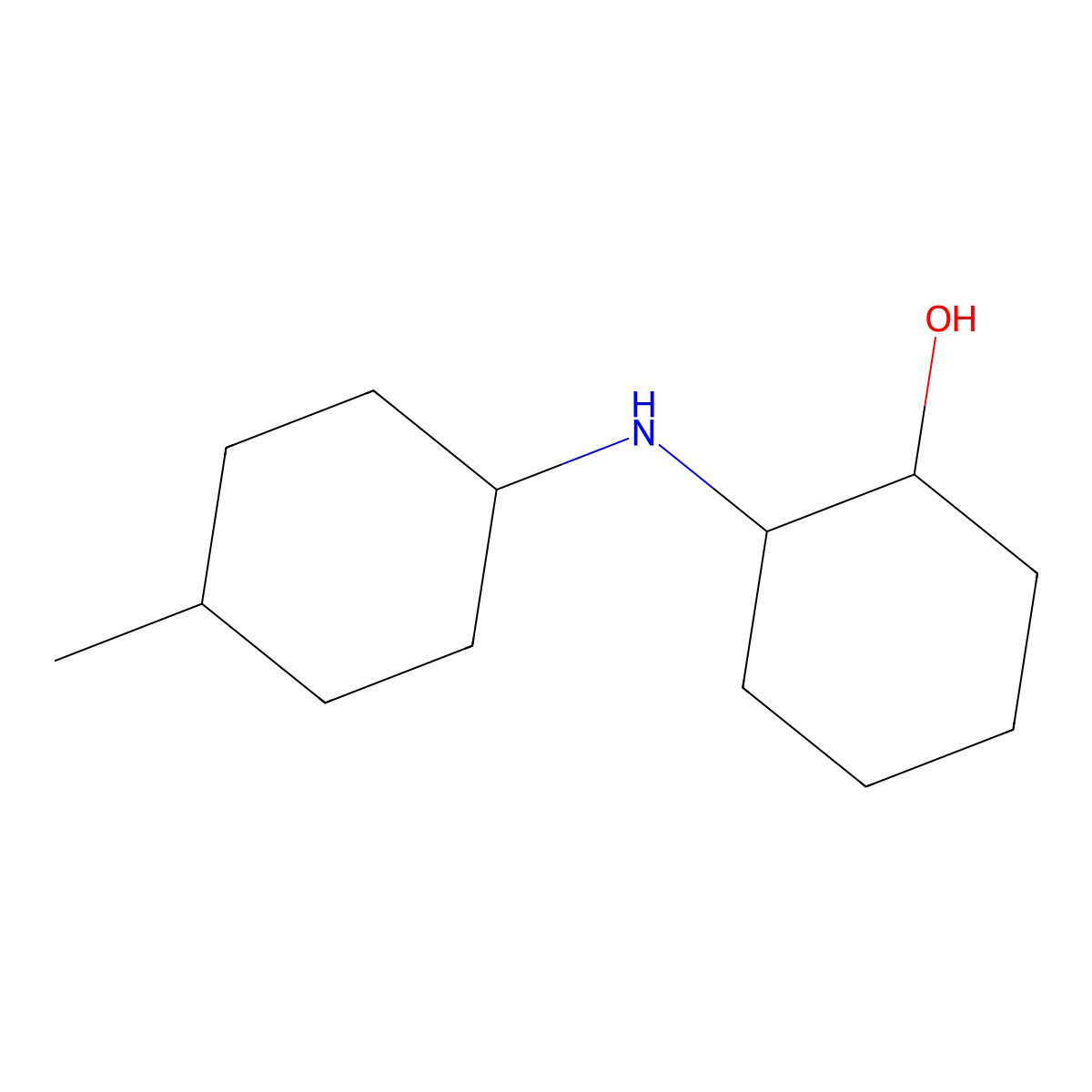 2-[(4-Methylcyclohexyl)amino]cyclohexan-1-ol molecular structure, CAS 1179954-91-6