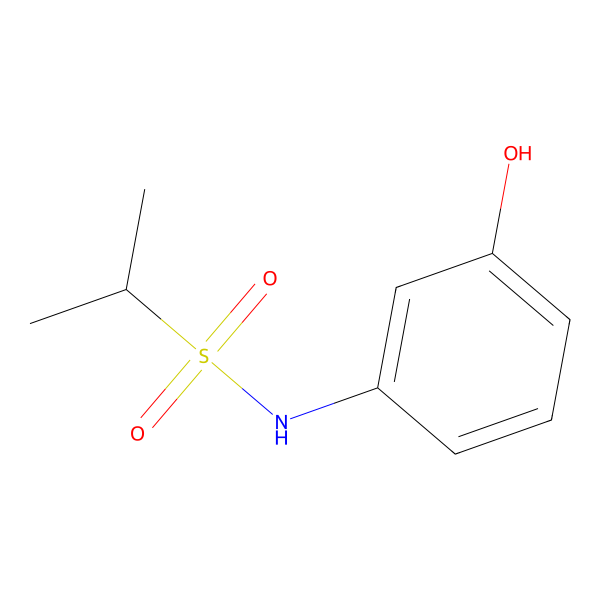N-(3-hydroxyphenyl)propane-2-sulfonamide molecular structure, CAS 1179957-93-7