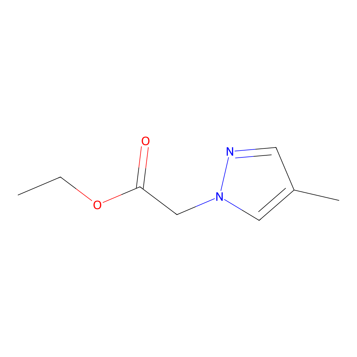 ethyl (4-methyl-1H-pyrazol-1-yl)acetate molecular structure, CAS 1179961-81-9